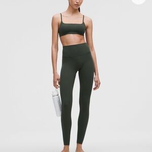 Lululemon high rise leggings olive green color